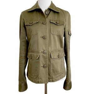 J. Crew Vintage Y2K Utility Army Jacket Olive Green XS